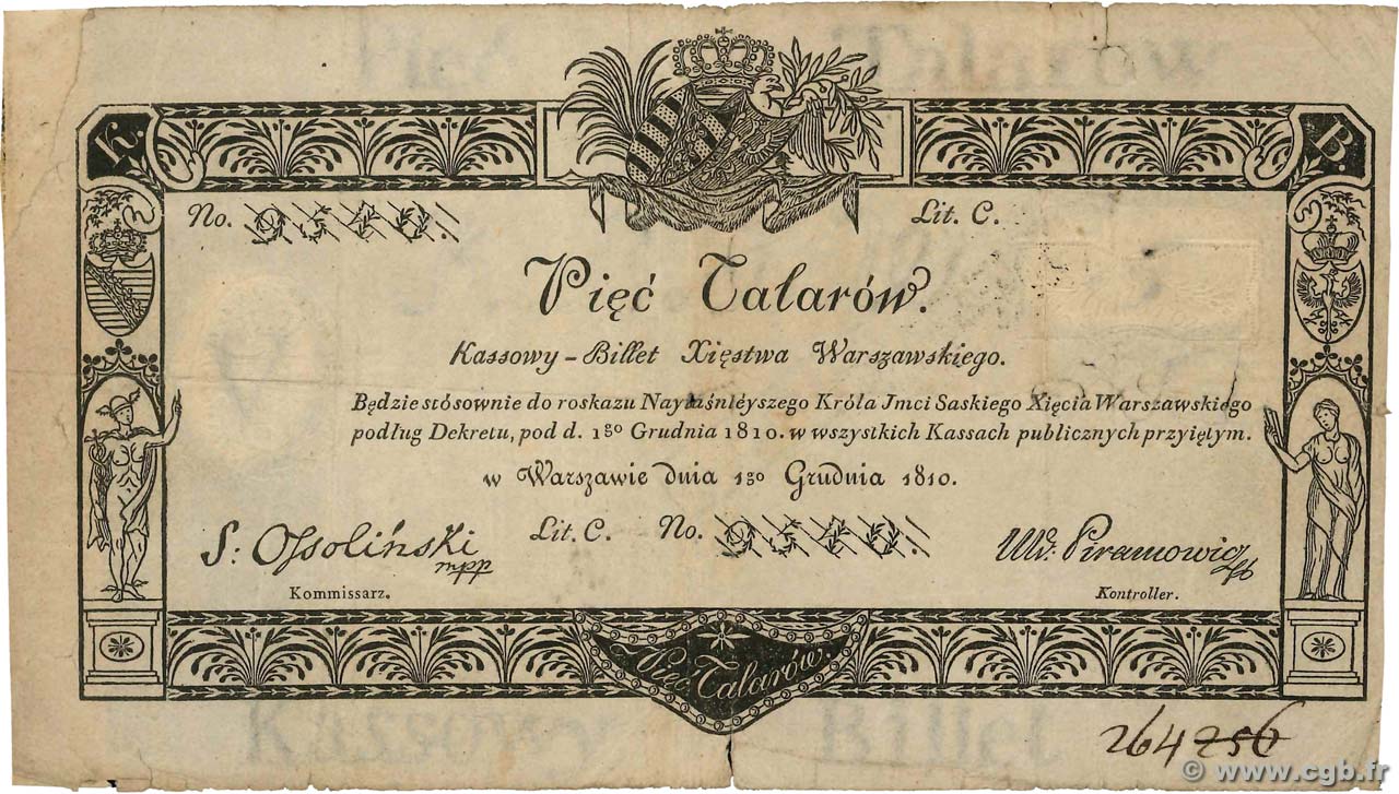 5 Talarow POLAND 1810 P.A14 4290387 Banknotes