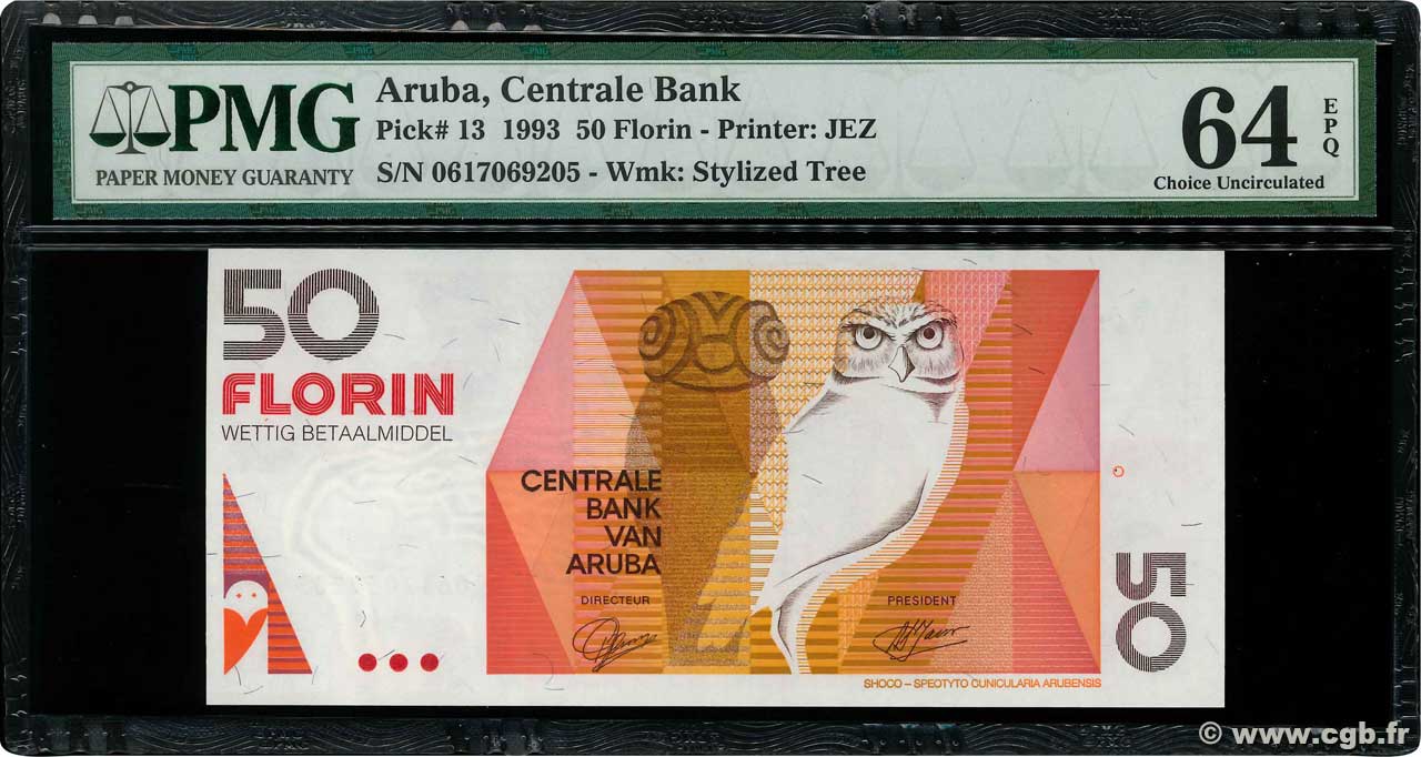 50 Florin ARUBA  1993 P.13 UNC