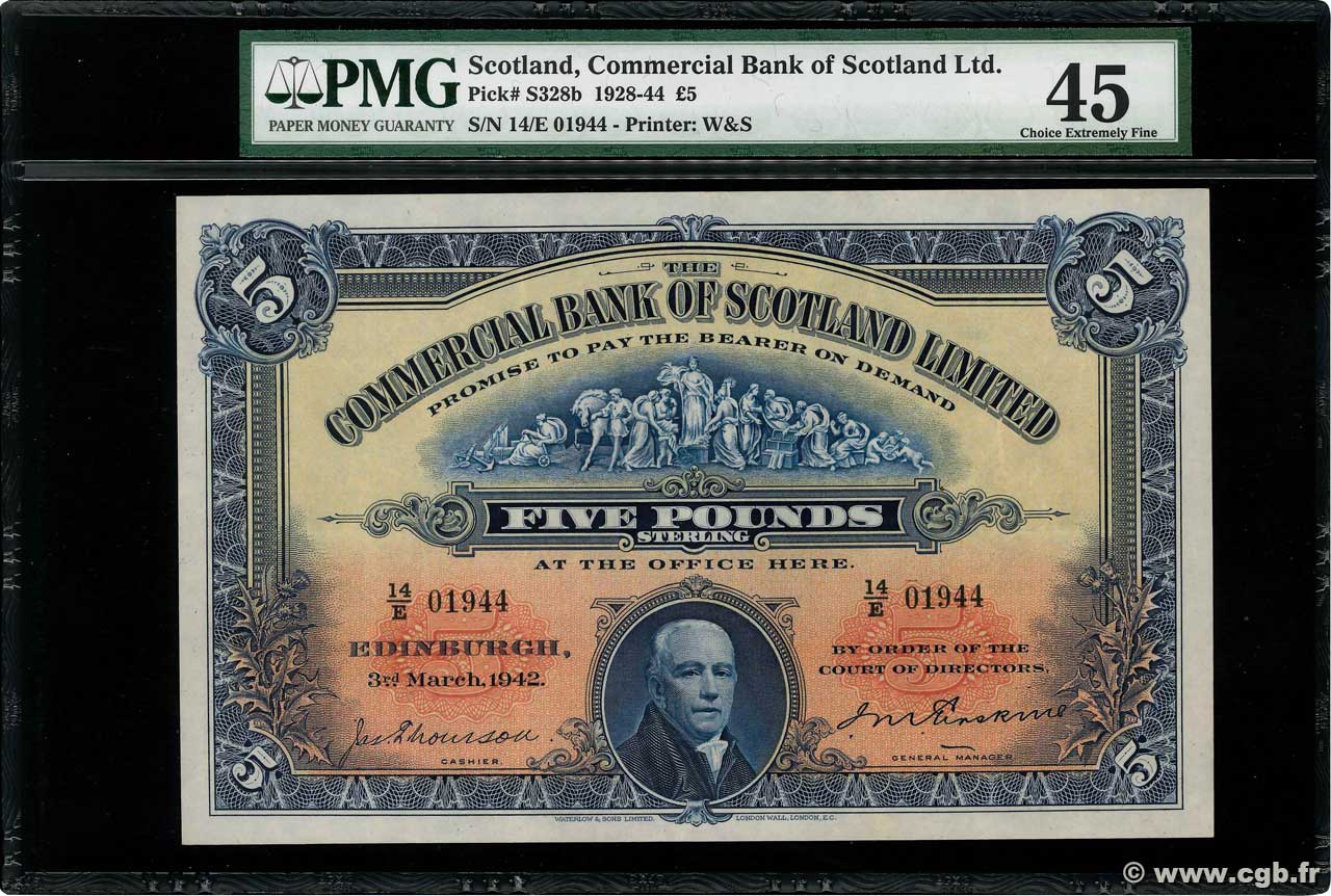 5 Pounds SCOTLAND  1942 PS.328b EBC