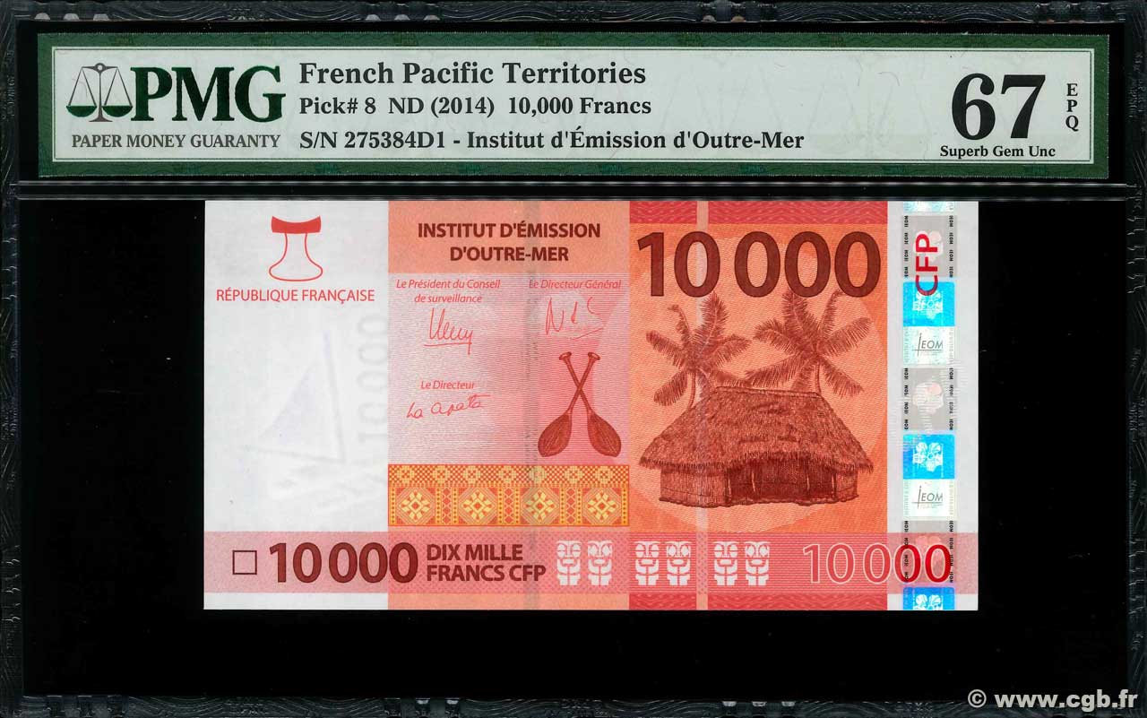 10000 Francs POLYNÉSIE, TERRITOIRES D OUTRE MER  2014 P.08 NEUF