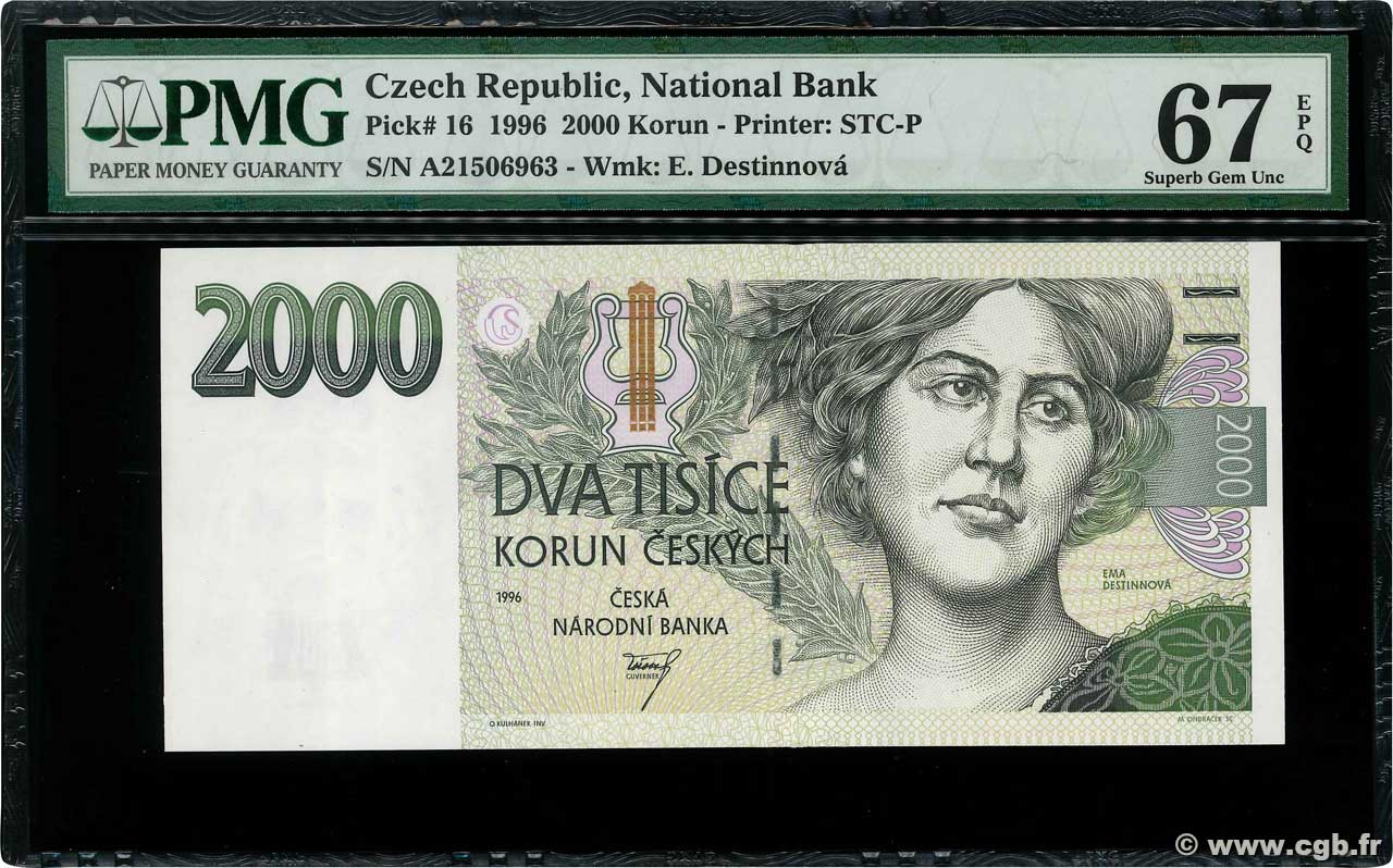 2000 Korun  CZECH REPUBLIC  1996 P.16 UNC-