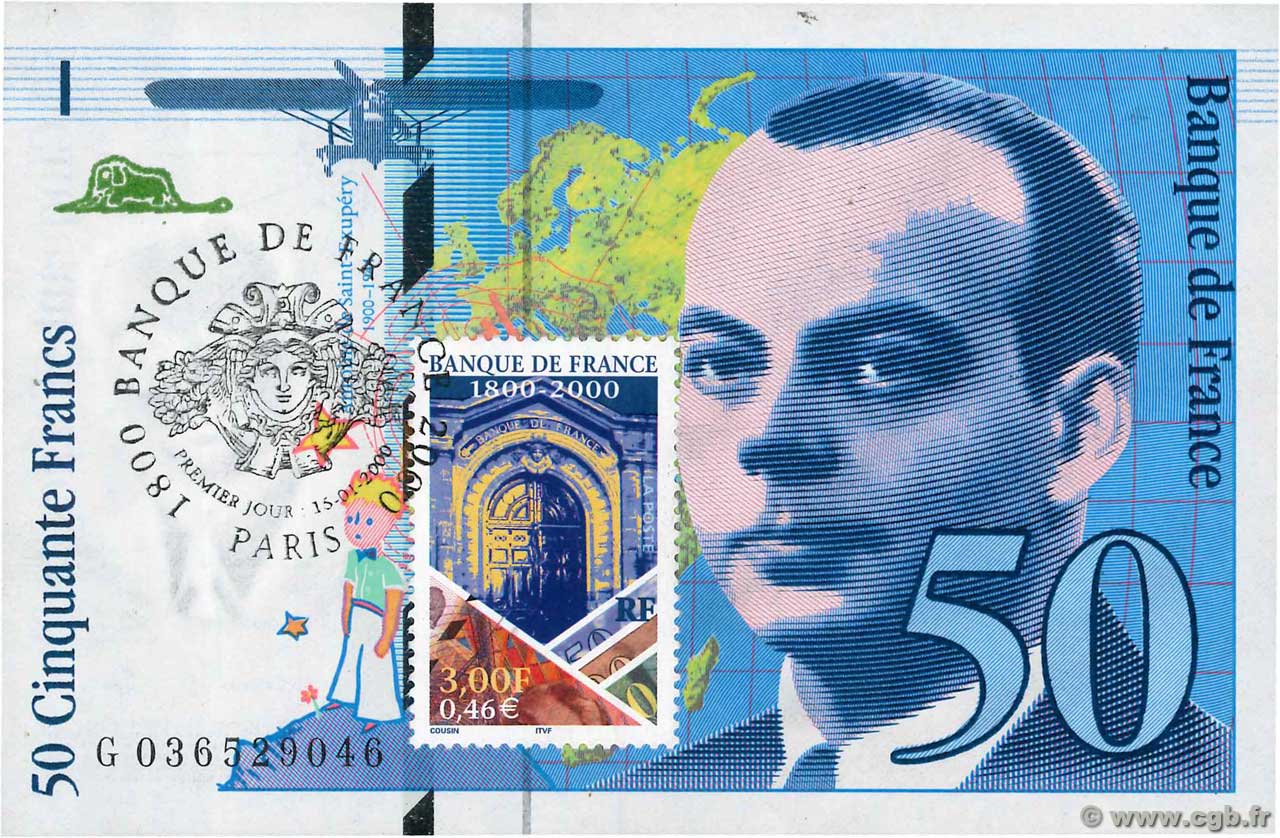 50 Francs SAINT-EXUPÉRY modifié FRANKREICH  1997 F.73.04 ST