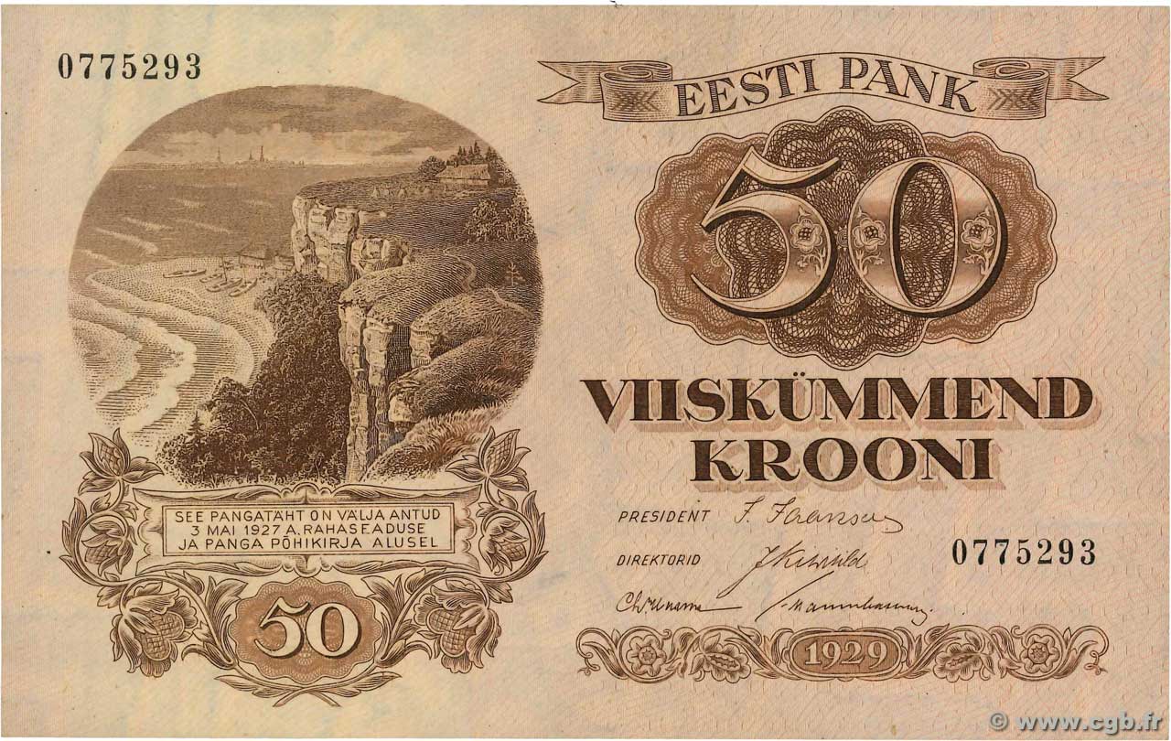 50 Krooni ESTONIA  1929 P.65a SC