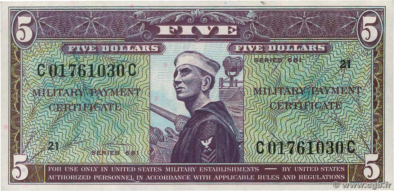 5 Dollars STATI UNITI D AMERICA  1969 P.M080a FDC