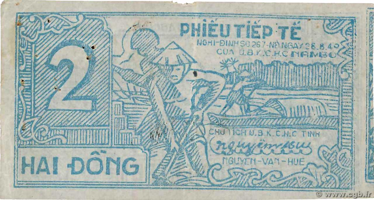 2 Dong VIETNAM  1950 P.- BB