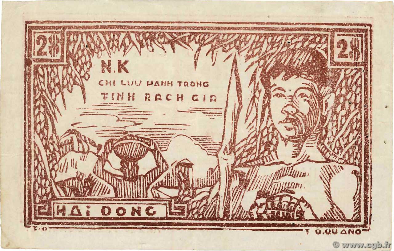2 Dong VIETNAM  1950 P.- BB