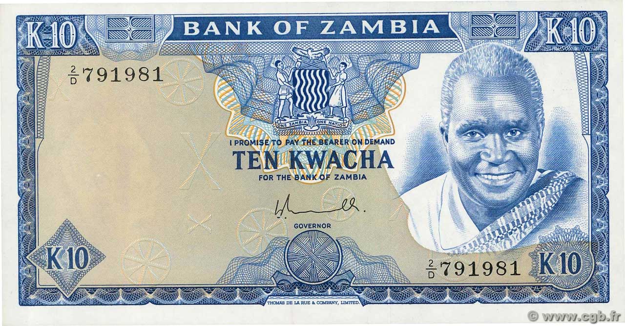 10 Kwacha SAMBIA  1976 P.22a ST