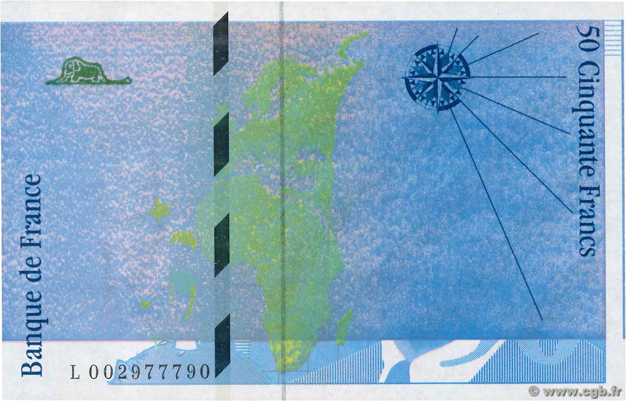 50 Francs SAINT-EXUPÉRY Fauté FRANCIA  1992 F.72.01F FDC