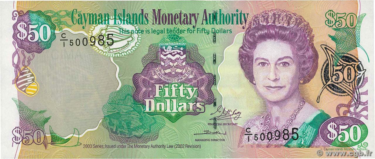 50 Dollars CAYMANS ISLANDS  2003 P.32b UNC