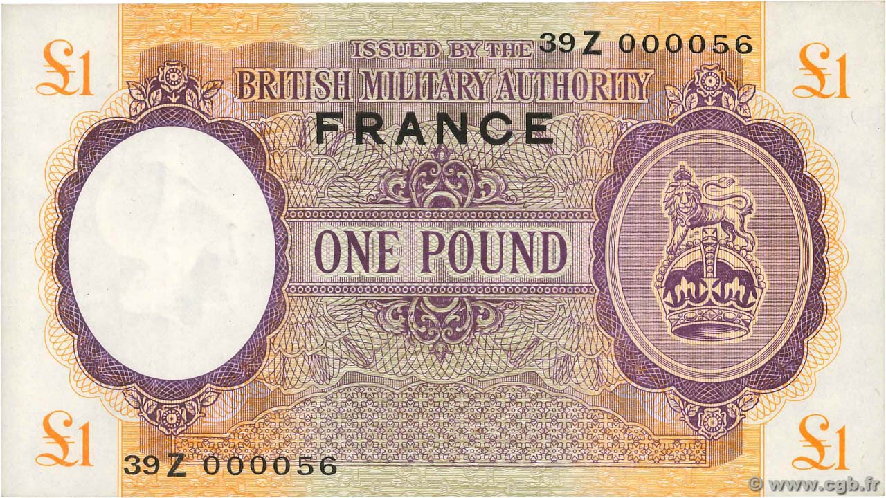 1 Pound FRANCIA  1944 VF.15.01 SC+