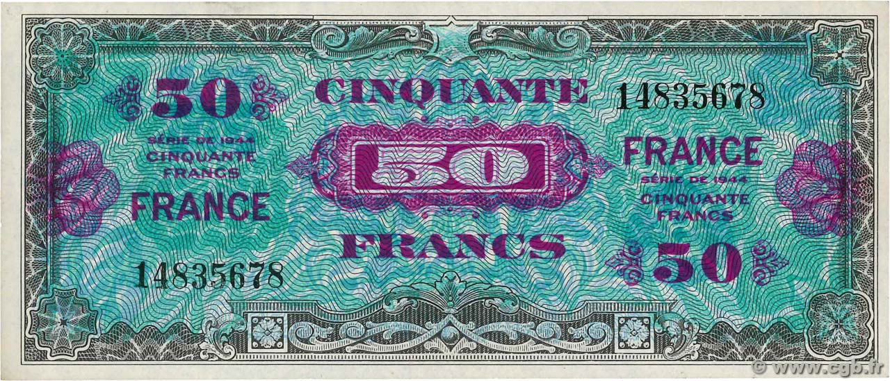 50 Francs FRANCE FRANCE  1945 VF.24.01 SPL
