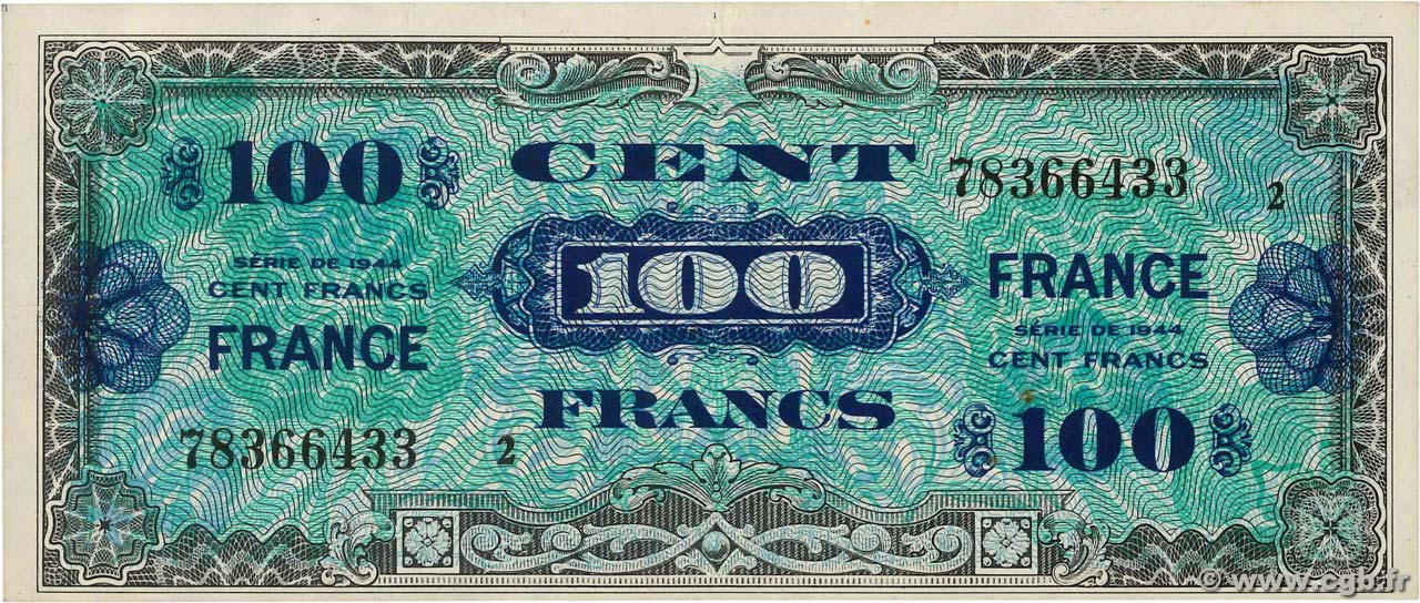 100 Francs FRANCE  FRANCE  1945 VF.25.02 XF