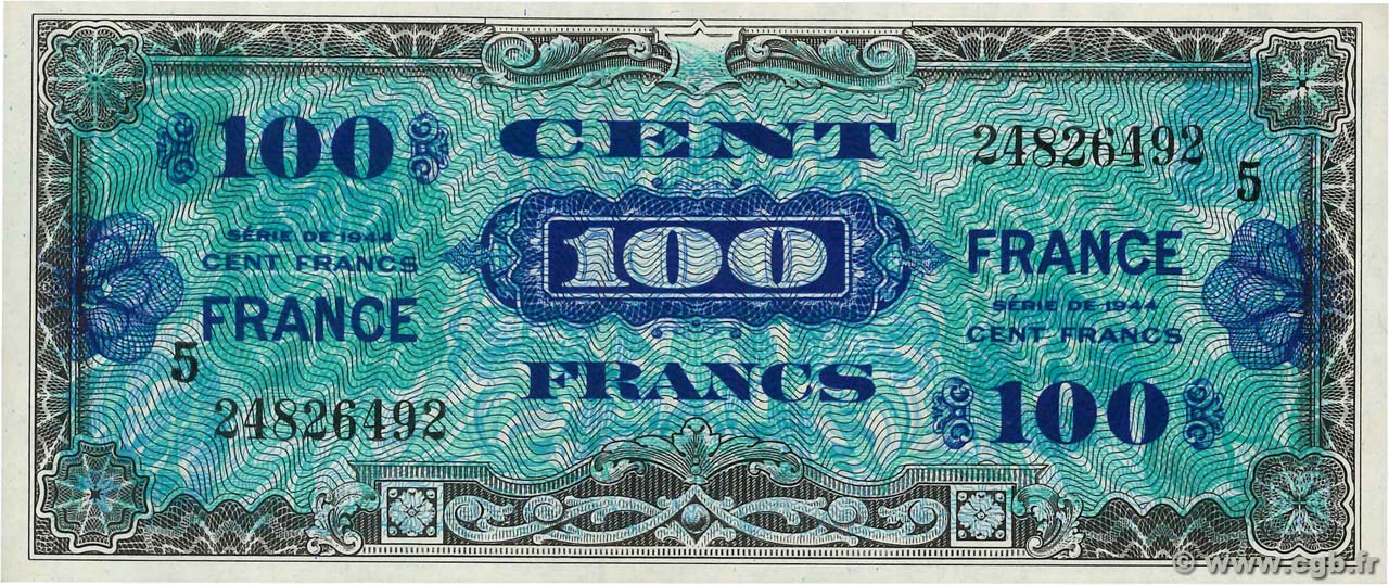 100 Francs FRANCE  FRANCE  1945 VF.25.05 UNC