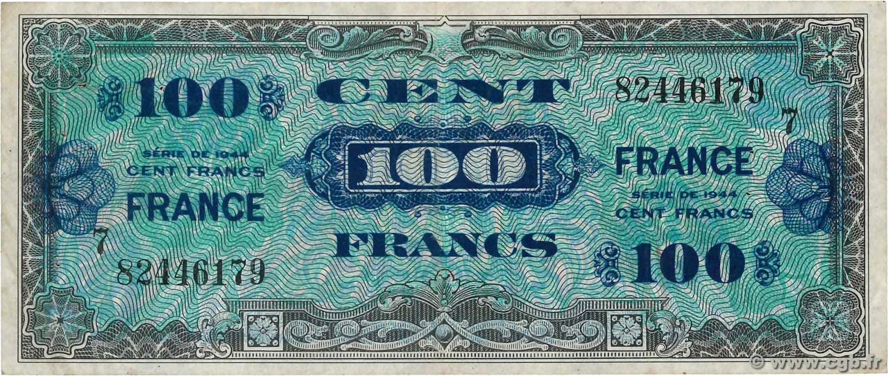 100 Francs FRANCE  FRANCE  1945 VF.25.07 VF