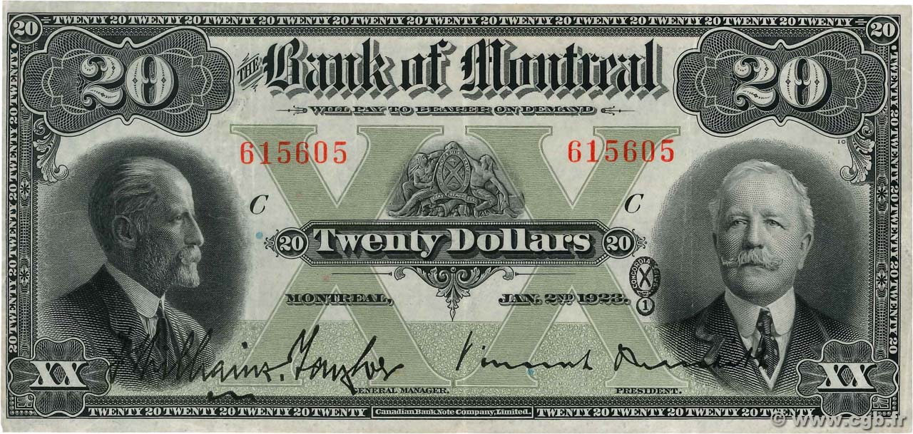 20 Dollars CANADA  1923 PS.0550a VF