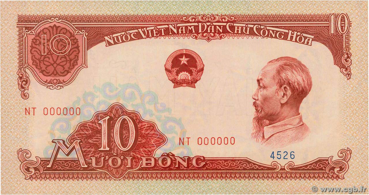 10 Dong Spécimen VIETNAM  1958 P.074s SC+