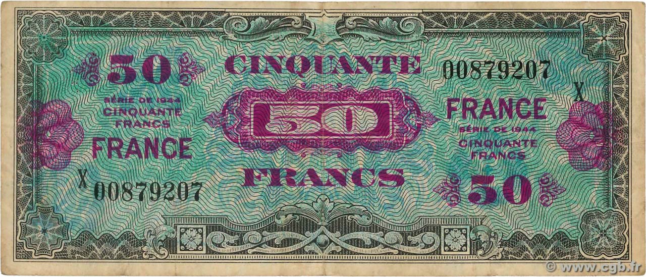 50 Francs FRANCE FRANCIA  1945 VF.24.04 BC