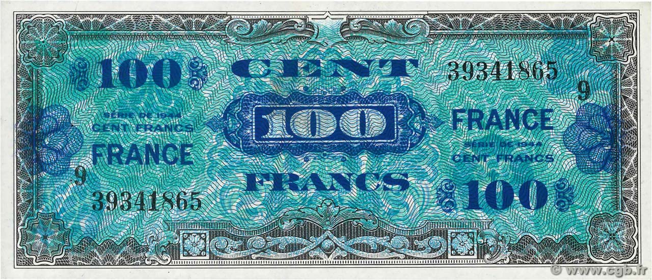 100 Francs FRANCE FRANCIA  1945 VF.25.09 EBC+