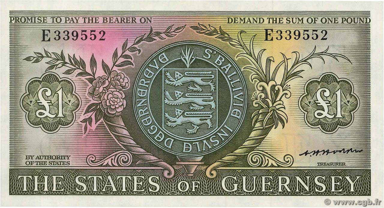 1 Pound GUERNESEY  1969 P.45b NEUF