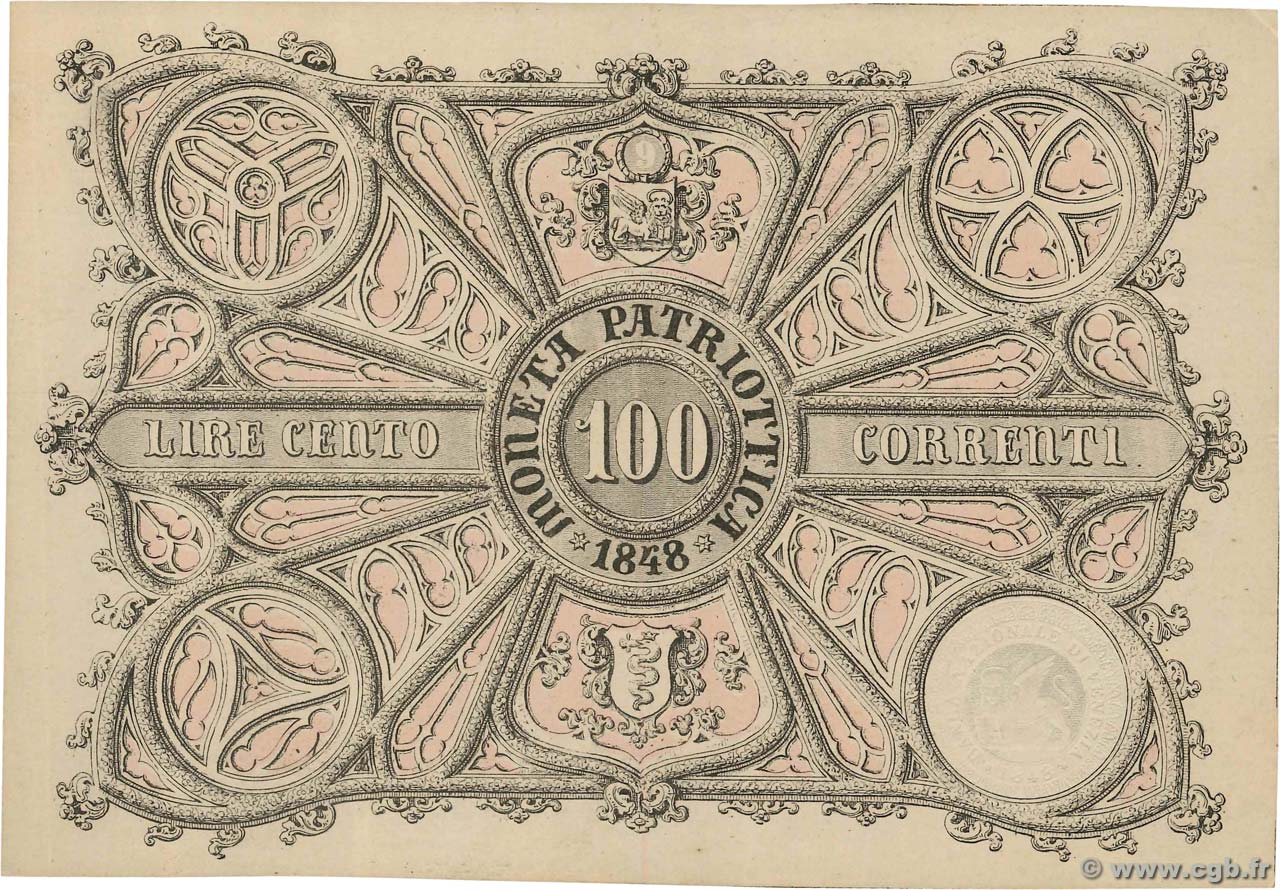 100 Lire ITALIE  1848 PS.190 SPL