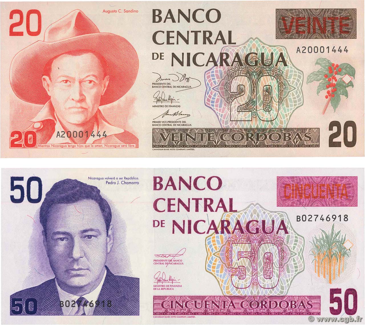 thumbnail image 2 of LOT Of 14 Uncirculated Nicaragua Banknotes – 1985 UNC Collection 2 of 2