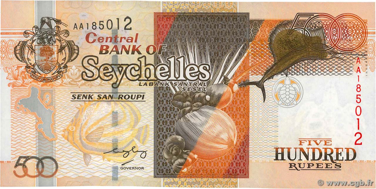 500 Rupees SEYCHELLES  2005 P.41 UNC