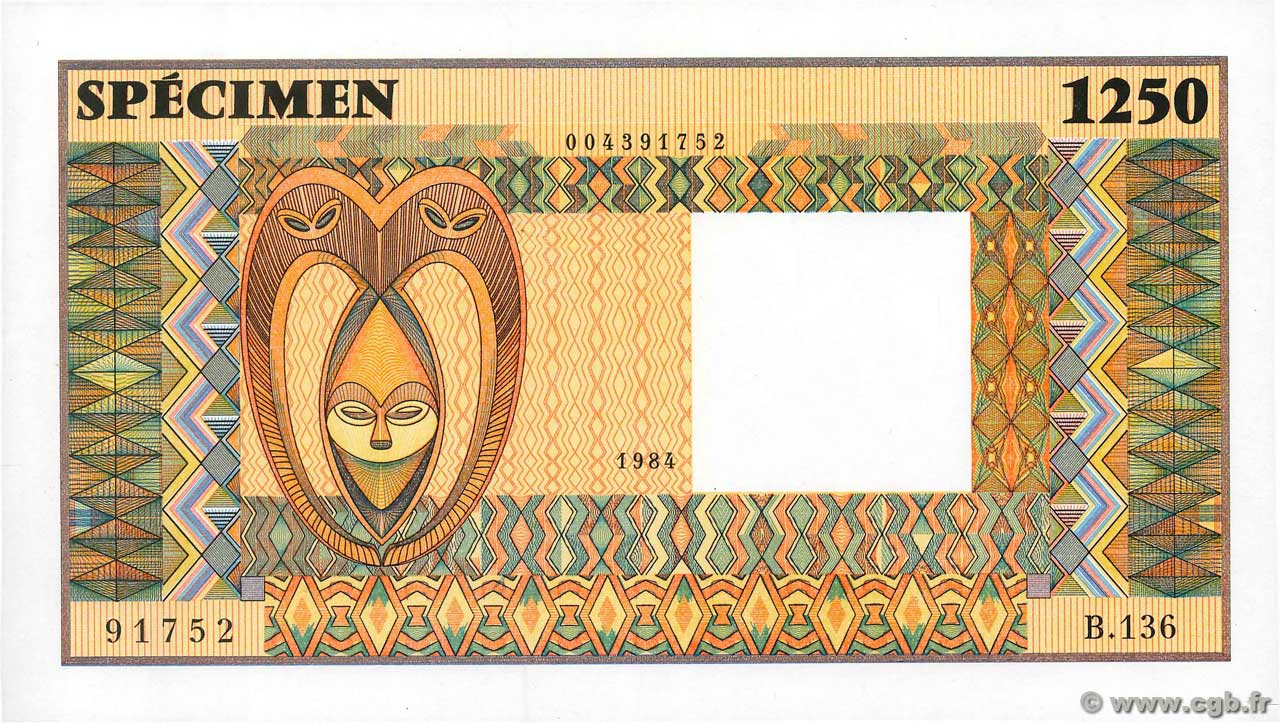 1250 Échantillon FRENCH WEST AFRICA (1895-1958)  1984 P.--s UNC-