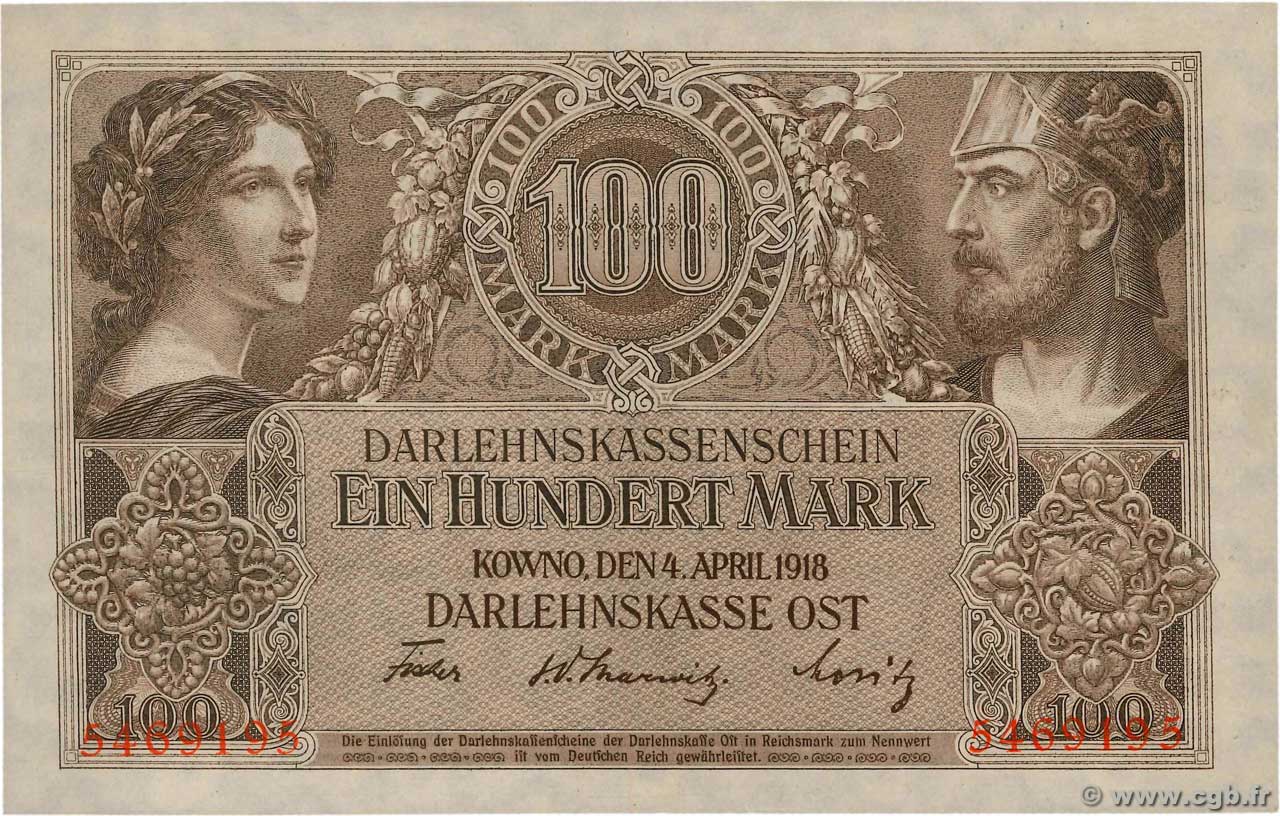 100 Mark GERMANY Kowno 1918 P.R133 AU