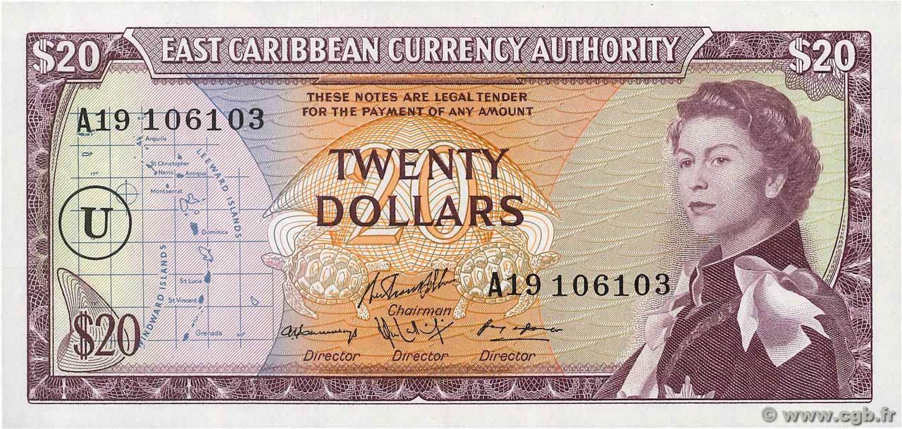20 Dollars CARAÏBES  1965 P.15n NEUF