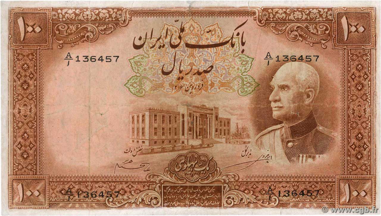 100 Rials IRAN  1937 P.036b q.MB