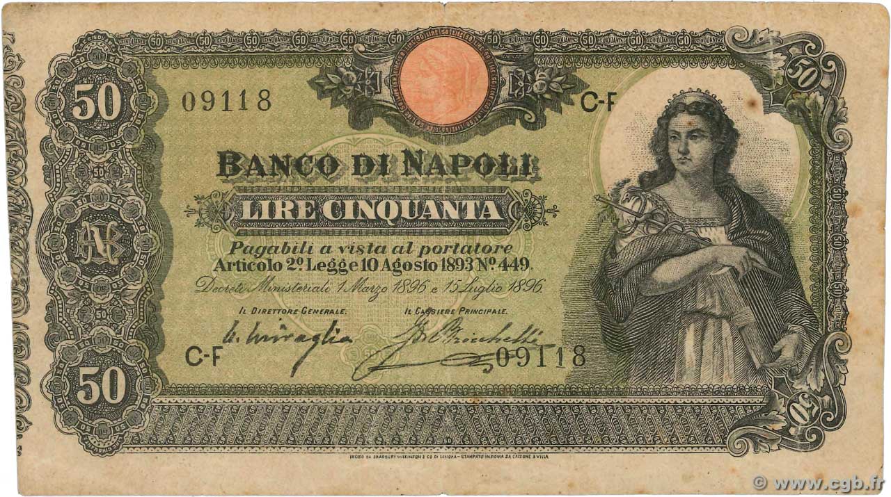 50 Lire ITALY  1896 PS.846a F