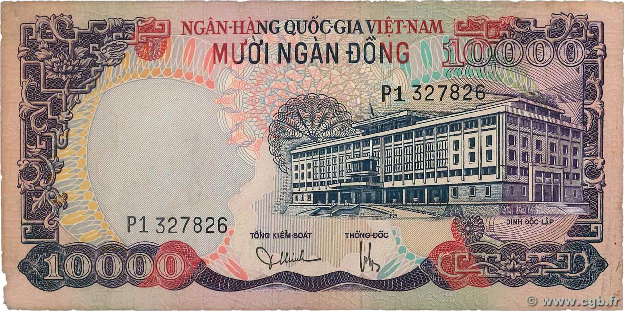 10000 Dong SOUTH VIETNAM  1975 P.36a G