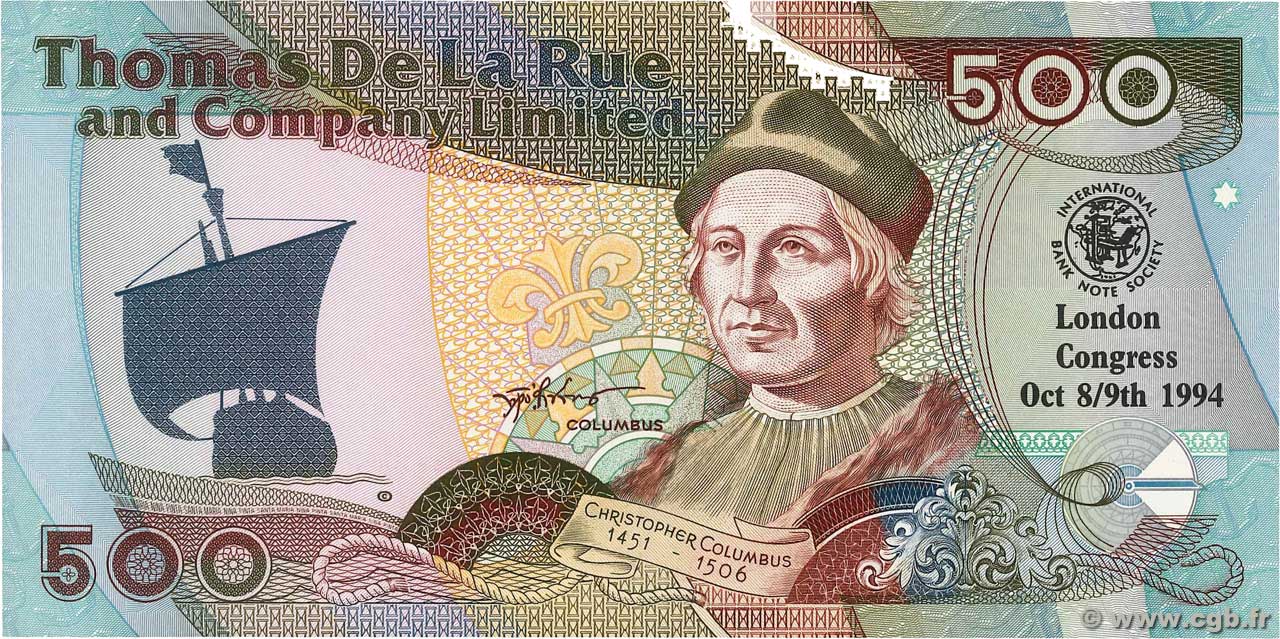 500 (Pounds) Test Note ENGLAND  1992  UNC