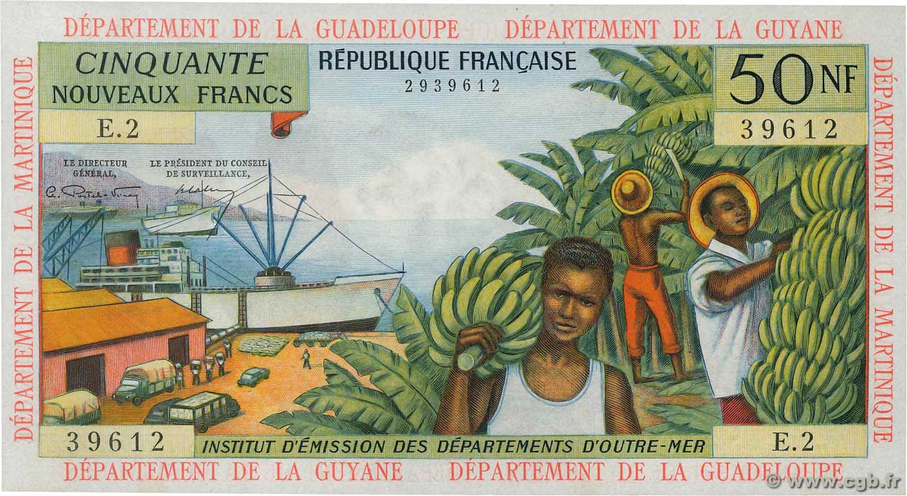 50 Nouveaux Francs ANTILLES FRANÇAISES  1962 P.06a pr.NEUF
