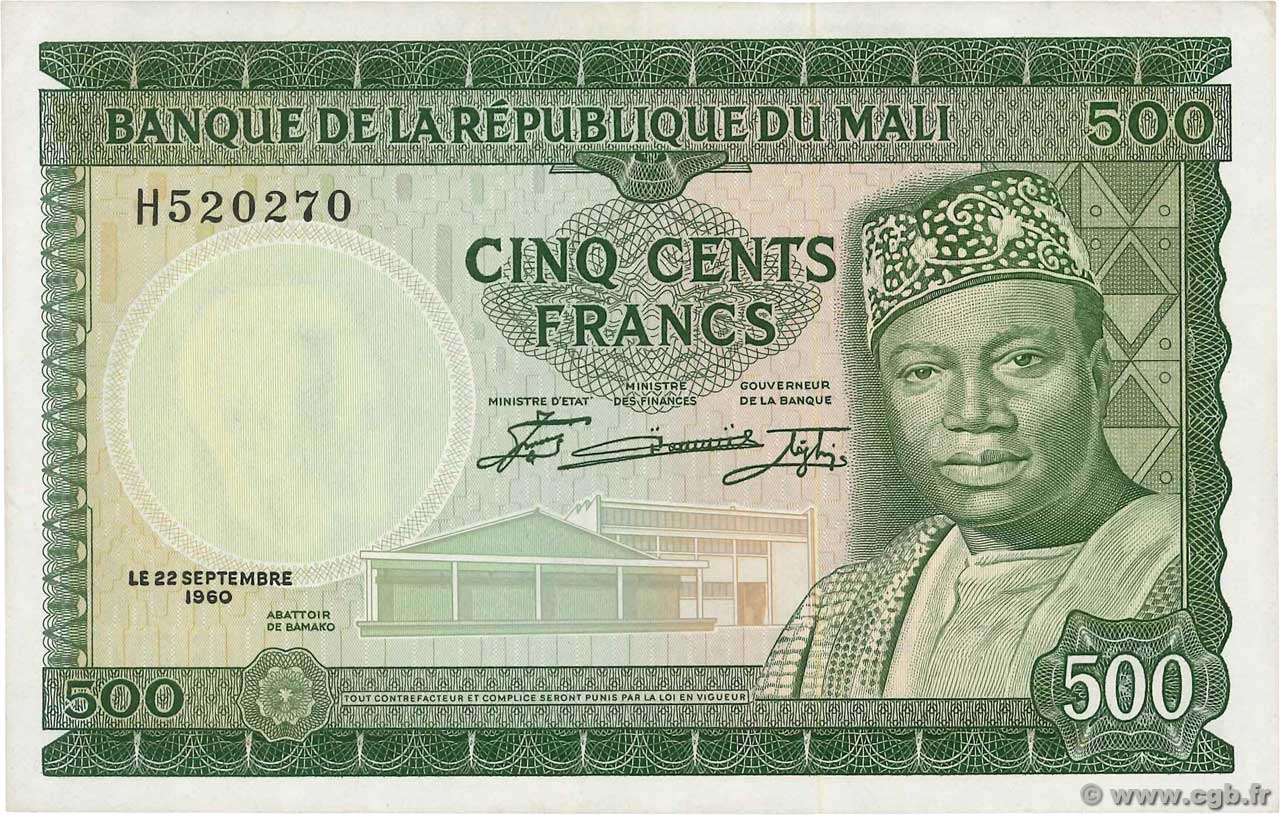 500 Francs MALí  1960 P.08 EBC