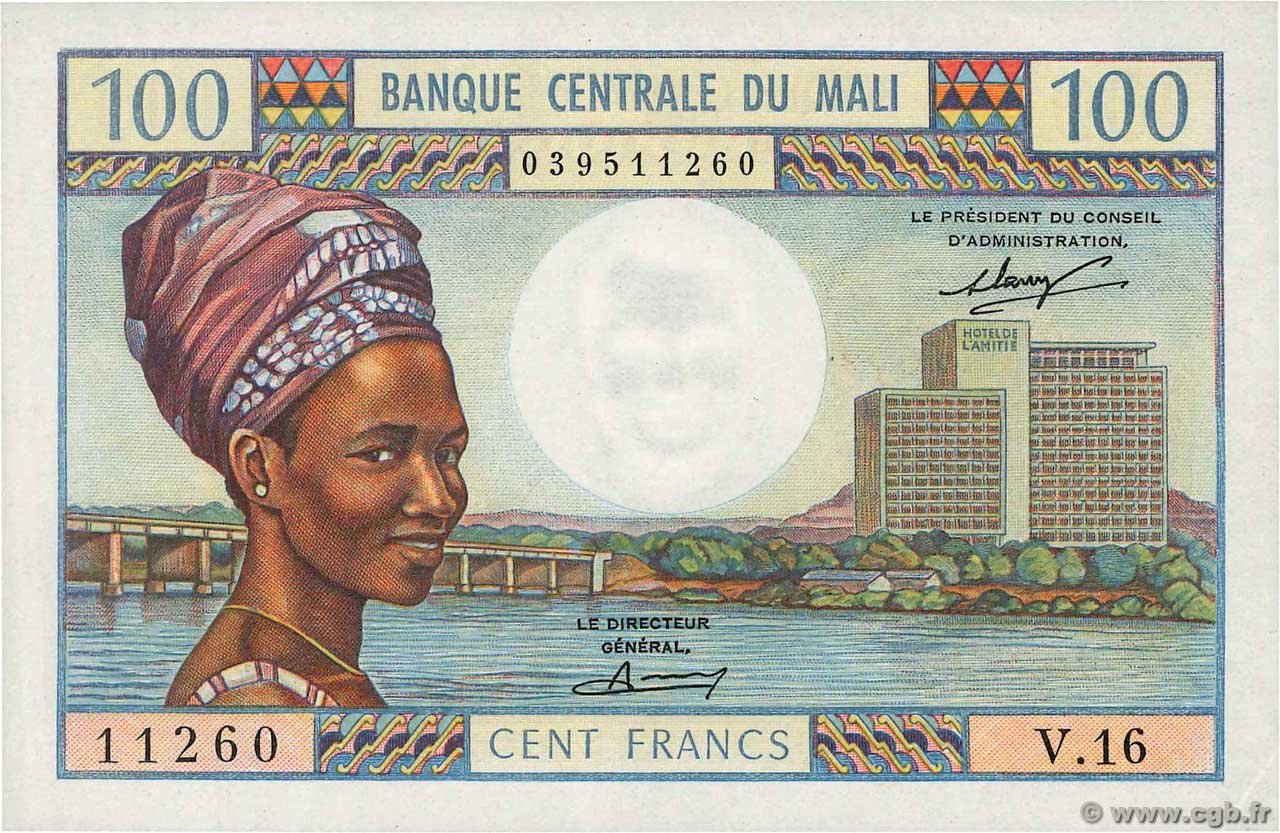 100 Francs MALI  1972 P.11 fST+