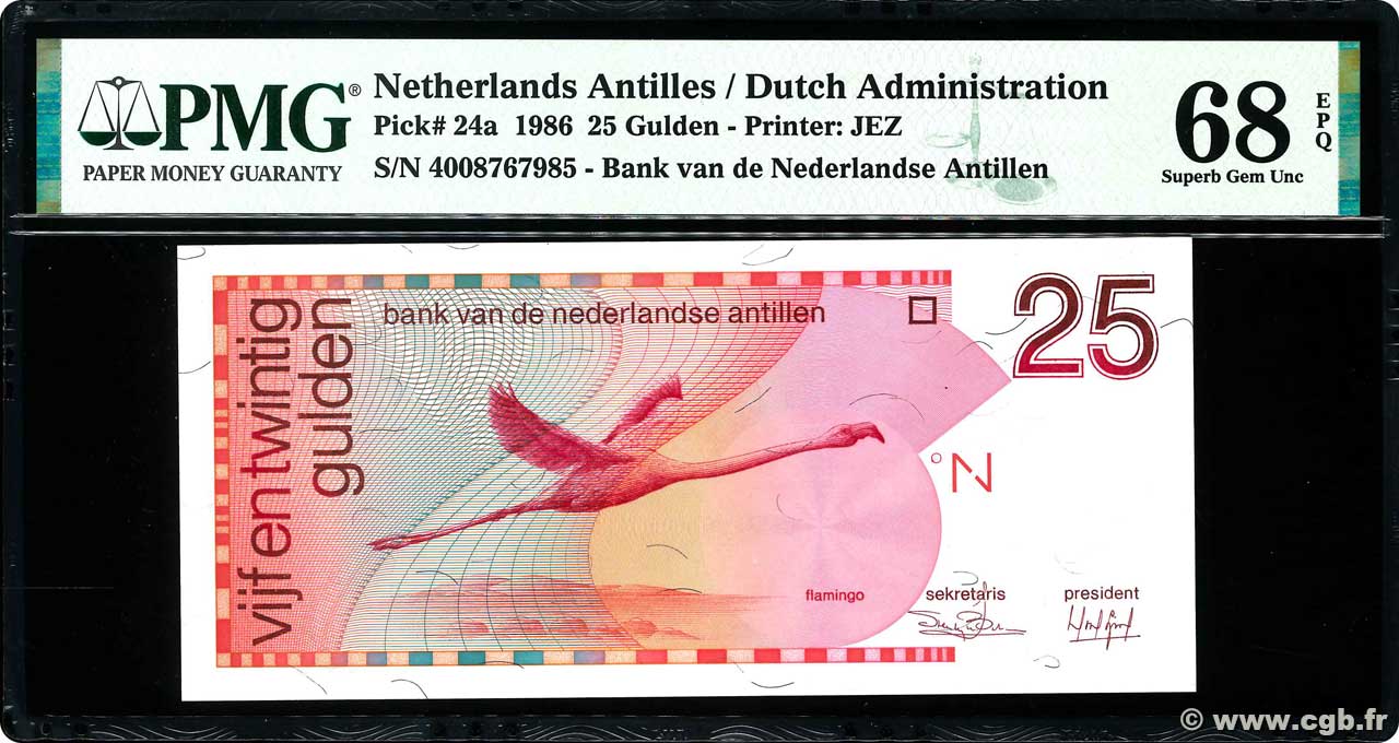 25 Gulden NETHERLANDS ANTILLES  1986 P.24a UNC