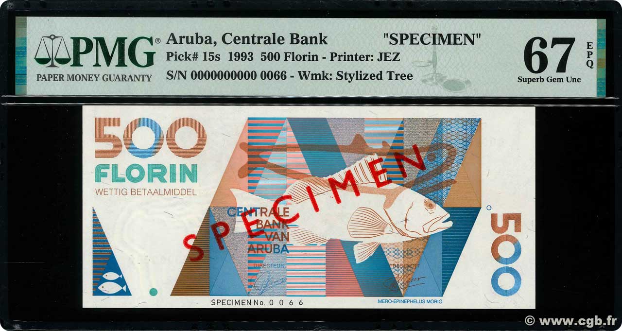 500 Florin Spécimen ARUBA   1996 P.15s NEUF