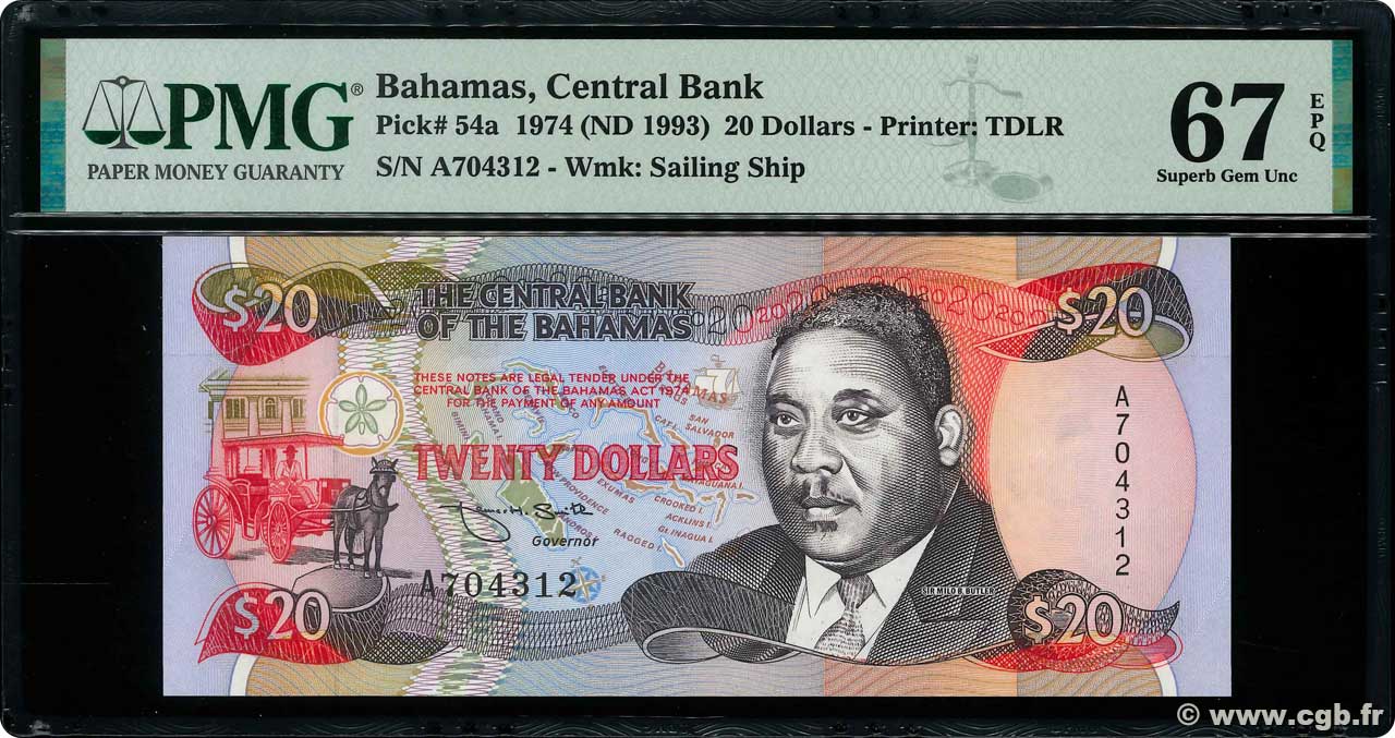 20 Dollars BAHAMAS  1993 P.53A NEUF