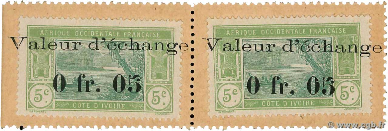 5 Centimes COTE D IVOIRE  1920 P.04 NEUF