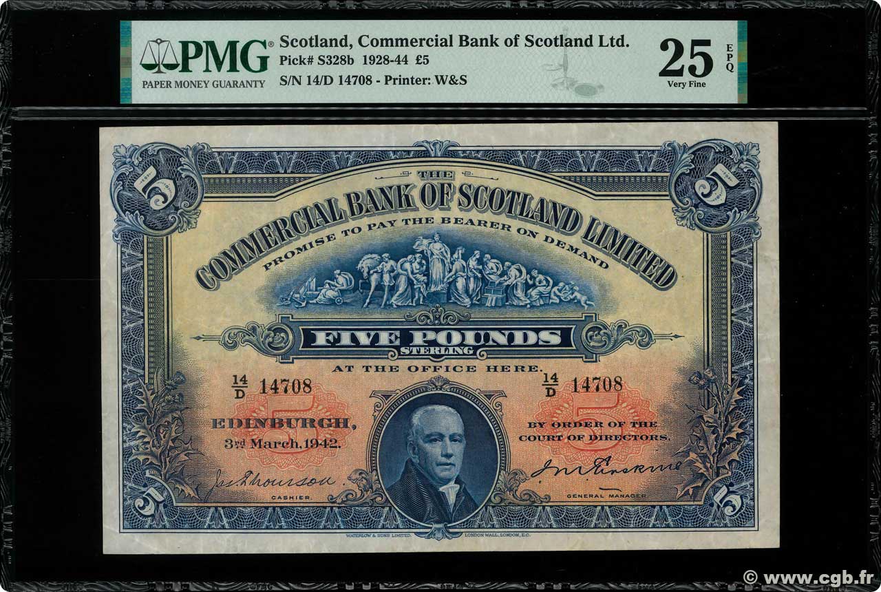 5 Pounds SCOTLAND  1942 PS.328b BB