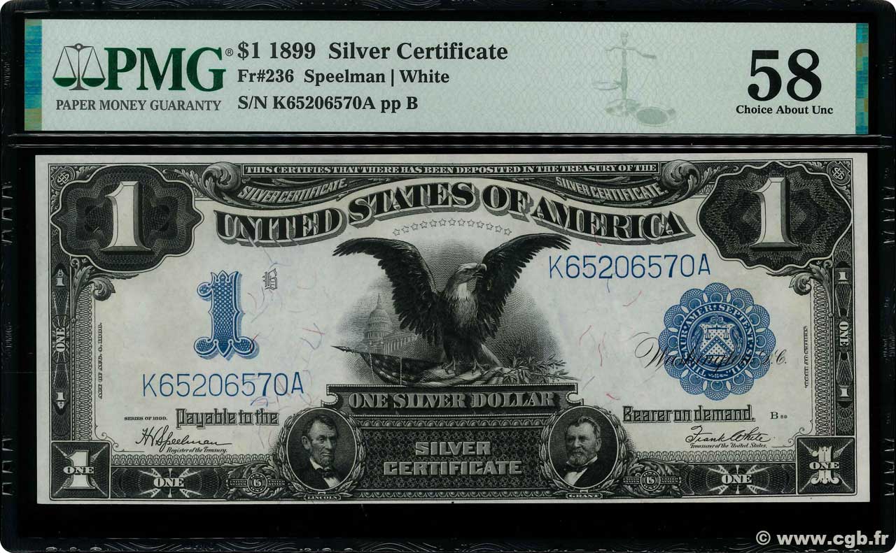 1 Dollar UNITED STATES OF AMERICA  1899 P.338c AU