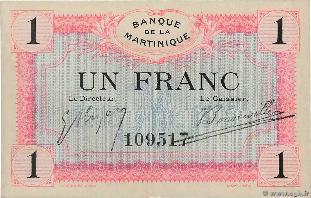 1 Franc MARTINIQUE  1915 P.10 SC+