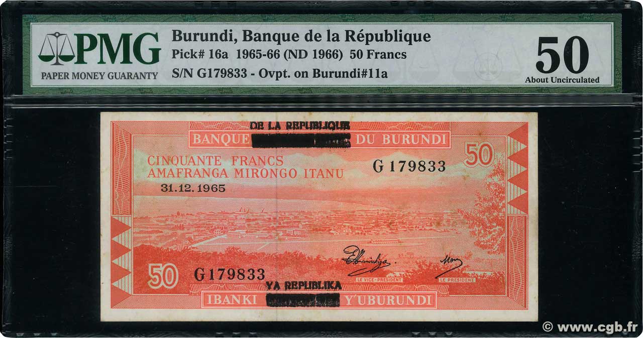 50 Francs BURUNDI  1965 P.16a SUP+