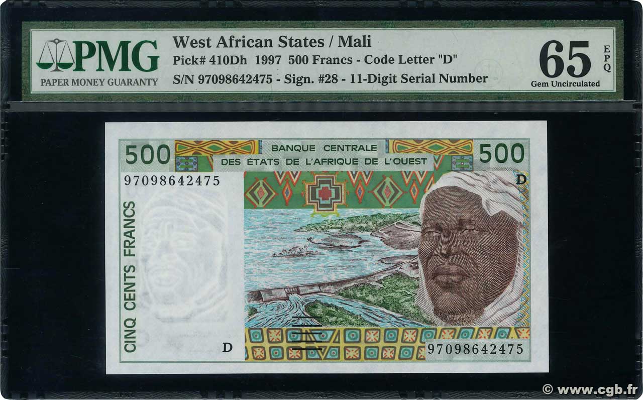 500 Francs ÉTATS DE L AFRIQUE DE L OUEST  1997 P.410Dh NEUF
