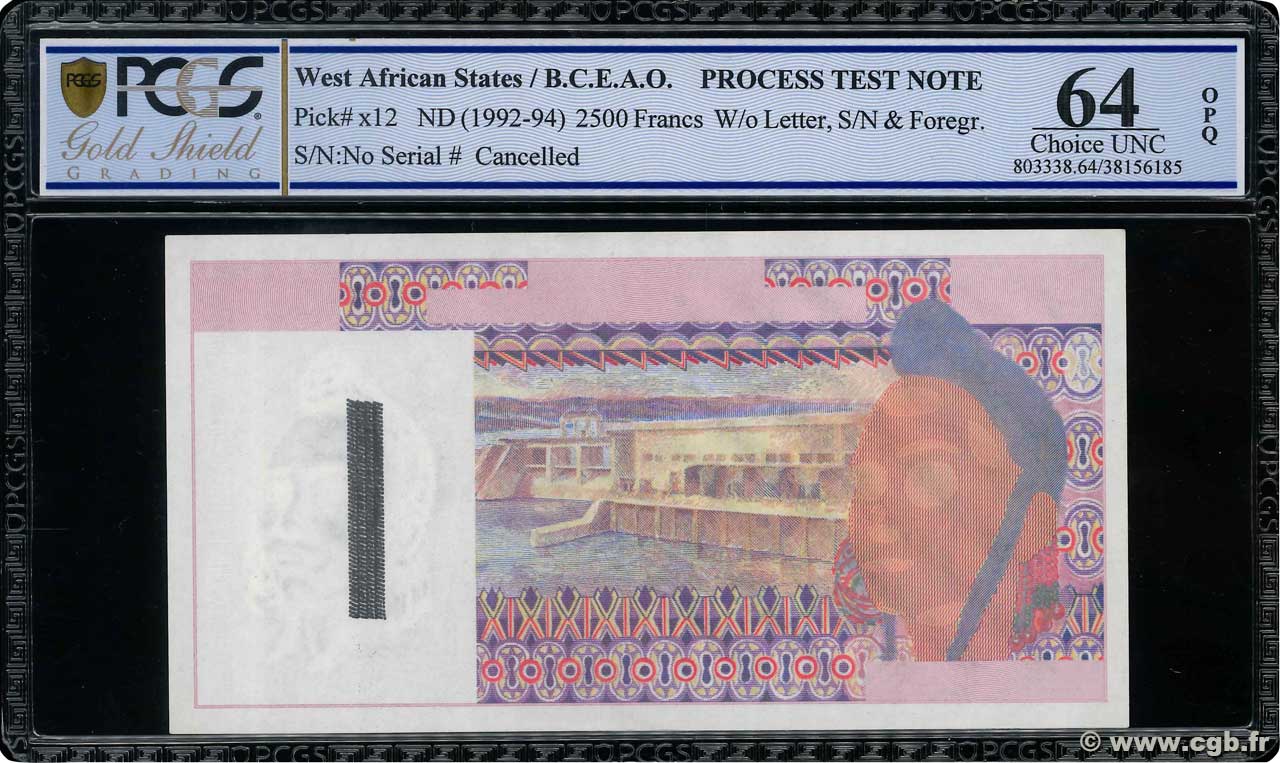 2500 Francs Fauté STATI AMERICANI AFRICANI  1992 P.x12 q.FDC