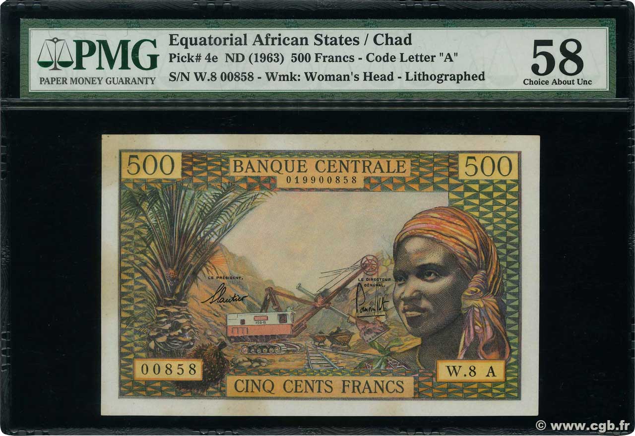500 Francs EQUATORIAL AFRICAN STATES (FRENCH)  1965 P.04e SC