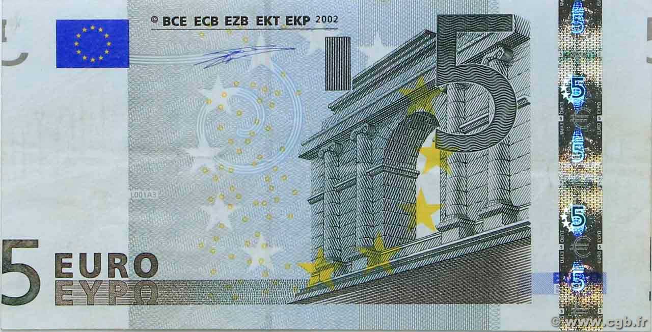 5 Euro Fauté EUROPE  2002 P.01u TTB