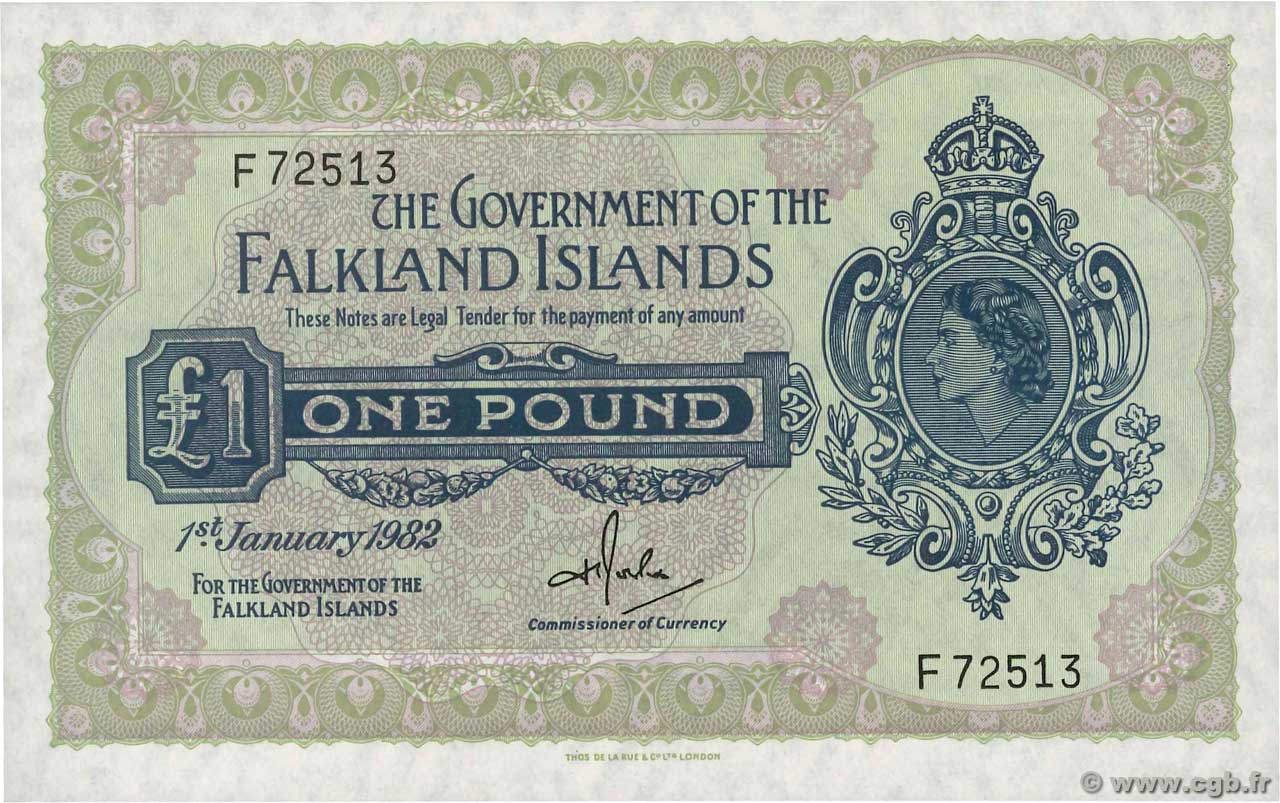 1 Pound FALKLANDINSELN  1982 P.08d ST
