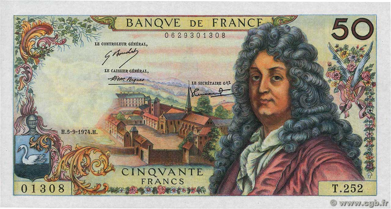 50 Francs RACINE FRANCE  1974 F.64.27 NEUF